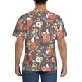 thumbnail image 3 of Bixox Men's Foxes Printed Short Sleeve Skinny Athletic T-Shirt, 3 of 6