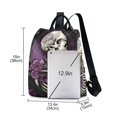 thumbnail image 3 of FORMRS Women's Travel Backpack Purse Anti-Theft Hidden Pockets Casual Shoulder Bag, Purple Skull Pattern, 3 of 7
