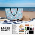 thumbnail image 5 of Fuzoiu Funny Cute Teeth Print Waterproof Beach Tote Bag for Women Girls with Zipper,Sandproof Pool Swim Bag,Large Capacity Beach Travel Bag for Pool Swim Travel Everyday, 5 of 7