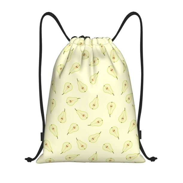 Fotbe Green Pears Bolsa Mochila con Cordón Estampada, Bolsa de Gimnasio Deportiva, Bolsa Cinch, Bolsa con Cordón para Hombres y Mujeres-Medium