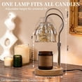 thumbnail image 3 of Electric Candle Warmer Lamp with Timer Dimmer Adjustable Height,Birthday Gifts for Women Mom,House Warming Gifts New Home Decor,Vintage Flo, 3 of 8