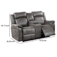 thumbnail image 5 of Fabric Manual Loveseat with 2 Cupholders and Console, Gray, 5 of 5