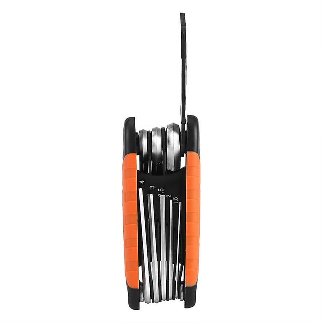 8-Piece Stainless Steel Folding Hex Key Wrench Set Bike Bicycle Repair Tools Kit Orange