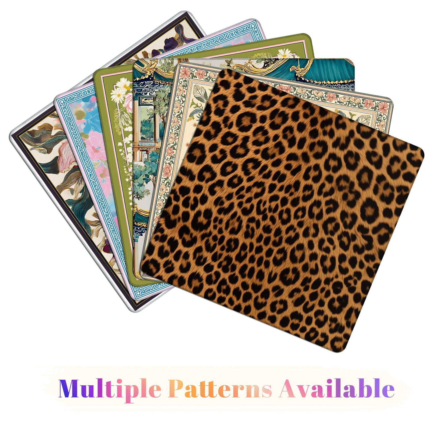 Mahjong Mat 31.5" x 31.5" print simulates elegant leopard skin its distinct spots striking Non-Slip Noise Reduction American Mahjong Tiles Table Cover for Dominoes Poker Card Board Games Gift