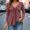 Red, variant on Womens Tops V Neck Long Sleeve Tunic Top Ruched Drawstring Front Flared Hem Ribbed Shirt Loose Fit Casual Blouse for Travel and Vacation