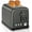 Black, variant on 2-Slice Toaster, 7 Shade Settings, Removable Crumb Tray, 900W,Silver
