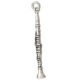thumbnail image 1 of Sterling Silver 20" .8mm Box Chain 3D Musicians Band Musical Instrument Clarinet Pendant Necklace, 1 of 2