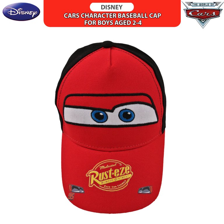 Disney boys Cars Lightning Mcqueen Piston Cup Cotton Baseball Cap,  Red/Black, LITTLE BOY AGE 4-7 US, Red/Black, 4-7 Years price in UAE,  UAE