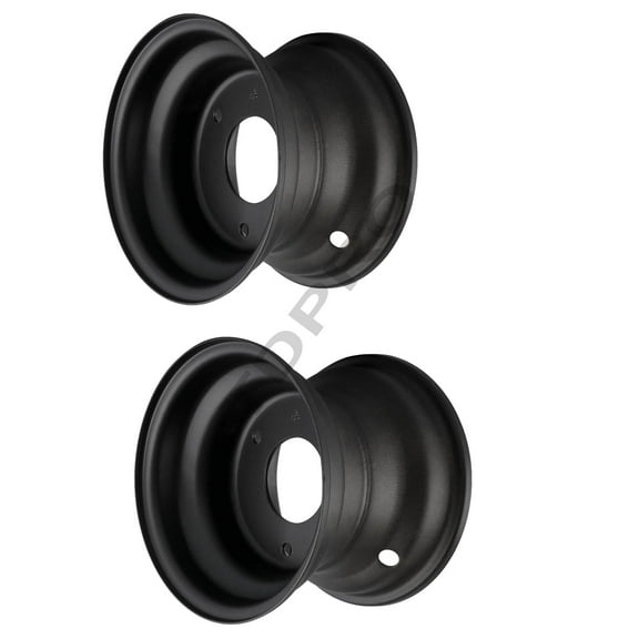 2 Pack 6" Wheel Rim 3 Stud ATV Wheel Rim Fits for Most of 110cc 125cc Go-Kart, ATV, Quad, Lawn Mower 145/70-6 Tire (Black)