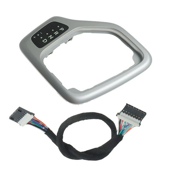 ARCADORA Silver Shifter Bezel with Harness for 2014-2018 Jeep Cherokee Direct Replacement