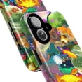 thumbnail image 2 of Whimsical Cat and Goldfish Colorful Phone Case, Fun Artistic Protective Cover for iPhone 16 15 14 13 12 11 Plus Pro Plus Mini, 2 of 6