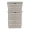 thumbnail image 1 of Set de 3 cajas Organizadoras de Plástico Biodegradable Terragave Estilo rattan, 1 of 5