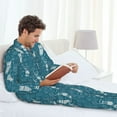 thumbnail image 6 of Uemuo Cozy Winter Socks Pattern Pattern 2-Piece Loungewear Set - Men’s Soft Sleepwear, Cozy Winter PJs, Comfy Sleep Set-Large, 6 of 7