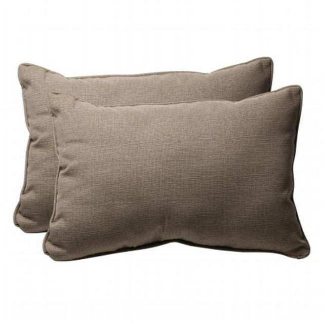 Pillow Perfect 449784 Monti Taupe Oversized Rectangle Throw Pillow (Set of 2)