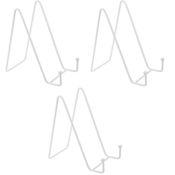 FRCOLOR 3pcs Metal Easel Plate Display Stand Picture Frame Stand Holder Plate Holder Photo Display Easel Stand