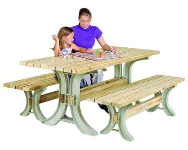 sand table picnic bench