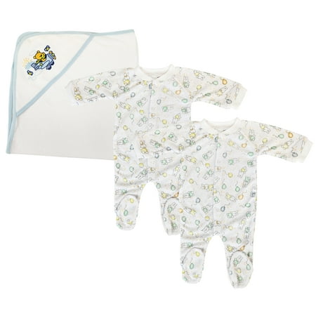 

Bambini Layette Boy Closed-toe Sleep & Play (Pack of 3 )