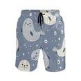 thumbnail image 2 of Ckdifva Many Seals Men's Board Shorts Swim Trunks Drawstring Summer Beach Golf Shorts Quick Dry with Pockets, 2 of 8