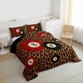 thumbnail image 3 of jejeloiu Jungle Leopard Print Twin Comforter Sets,Billiard Game Red Black Bedding Set For Men Women Reversible 2 Pieces, 3 of 8