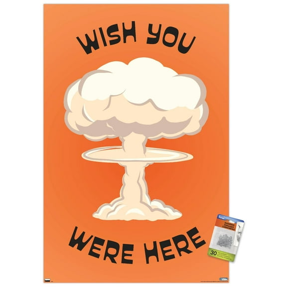 Well This Is Awkward - Wish You Were Here Wall Poster with Pushpins, 22.375" x 34"
