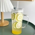thumbnail image 6 of Ribbed Glass Cups With Lids And Ribbed Glass Cups With Handles Iced Coffee Glassware Transparent Reusable Drinking Utensils With Lids And Suitable For A in A Teacup Cup Acrylic Drinking Glasses with, 6 of 9