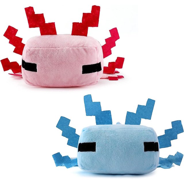 Axolot Peluche de peluche de peluche suave decoración de almohada para fanáticos de los videojuegos, perfecto para fiestas de cumpleaños infantiles, Halloween, Navidad, juegos, est