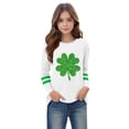 thumbnail image 5 of Bnwani St. Patricks Day Long Sleeve Toddler Shirts Boys White Crew Neck Casual Fashion Cute Printed Tops, 5 of 5