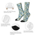 thumbnail image 3 of Yiaed Flower and Sail Boat Print Great elasticity Crew Socks Sports socks for Men and Women, 3 of 5