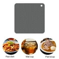 thumbnail image 2 of Insulation Placemat Silicone Table Mat Cushion Non\-slip Heat\-resistant Pot Dish Pad, Black, Round Grey square, 2 of 9
