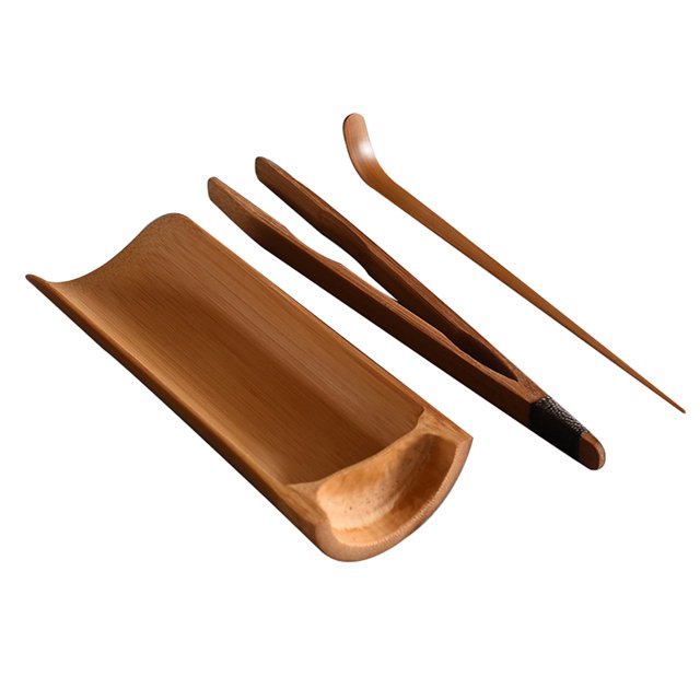 3PCS Bamboo Wood Tea Set Accessories Delicate Tea Making Tool Kit Practical Tea Ceremony Accessories Chic Teaware Supplies for Teahouse Party
