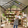 thumbnail image 4 of 6x8 FT Greenhouse for Outdoors,Polycarbonate Greenhouse with Quick Setup Structure and Roof Vent,Aluminum Greenhouses Heavy Duty,Large Walk-in Greenhouse for Winter Garden,Backyard,Patio,Lawn, 4 of 7