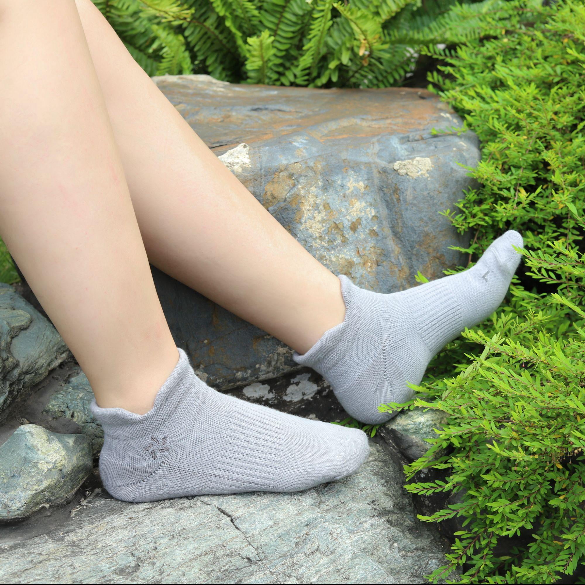 Lone Star Ultra-Thickness Ankle Socks For Men Women Seamless Cotton Comfort Durable Unisex Fashion Trendy Casual Footwear (Grey/Grey)