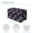 thumbnail image 3 of Psesaysky PU Leather Tissue Box Cover Rectangular Skull Purple Rose Tissue Holder Dispenser Paper Cover Case Napkin Holder Home Decor for Bathroom living room office car kitchen, 3 of 7