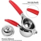 thumbnail image 3 of Exprimidor de limones manual con mango suave - Resistente - Para exprimir limones y cítricos - Fácil de limpiar - 22 cm - Rojo, 3 of 5