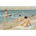 thumbnail image 2 of Paul Fischer 24x17 Gold Ornate Framed and Double Matted Museum Art Print Titled - Beach Party with Bathing Women (Copy), 2 of 4