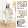 thumbnail image 3 of FORMRS Wearable Blanket Hoodie with Sleeves for Kids Cozy Flannel Sweatshirt, Forest Pastel, 3 of 7