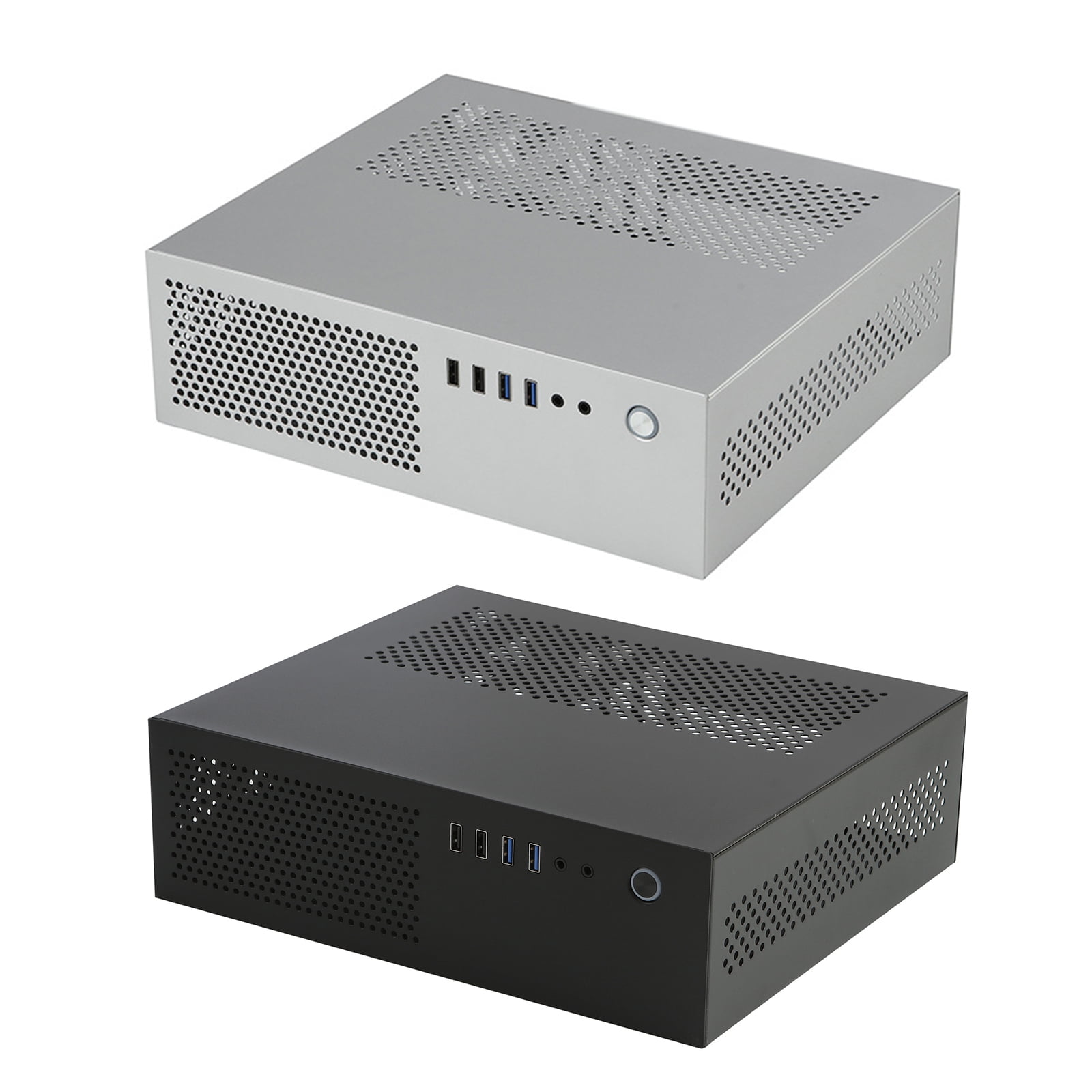 A10 Small Desktop Case 7.3L MATX Chassis HTPC PC Case Support 2.5 3.5inch Hard Disks Space Efficiency Cooling