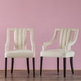 thumbnail image 3 of New Pacific Direct Viola 20.5" Velvet Fabric Klismos Chair in Beige/Dulce Sand, 3 of 6