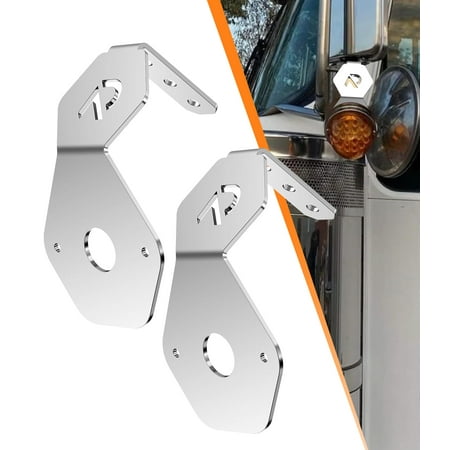 

Watermelon Lights Mirror Turn AIF4 Signal Bracket Universal Fits for Watermelon Light Turn Signal Mounting Bracket Angled Turn Signal Holder Stainless Steel - 2PCS Bracket Only Without LED Lights