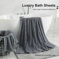 thumbnail image 2 of Green Essen 4 Pack Oversized Bath Towel Sets 700 GSM Soft Shower Towels 35 x 70 Inches Quick Dry Bath Sheets Highly Absorbent Bath Towel Clearance for Bathroom Spa Hotel Gym(Dark Grey), 2 of 7