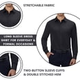 thumbnail image 2 of Mens Long Sleeve Slim-Fit Design Dress Shirts, 2 of 4