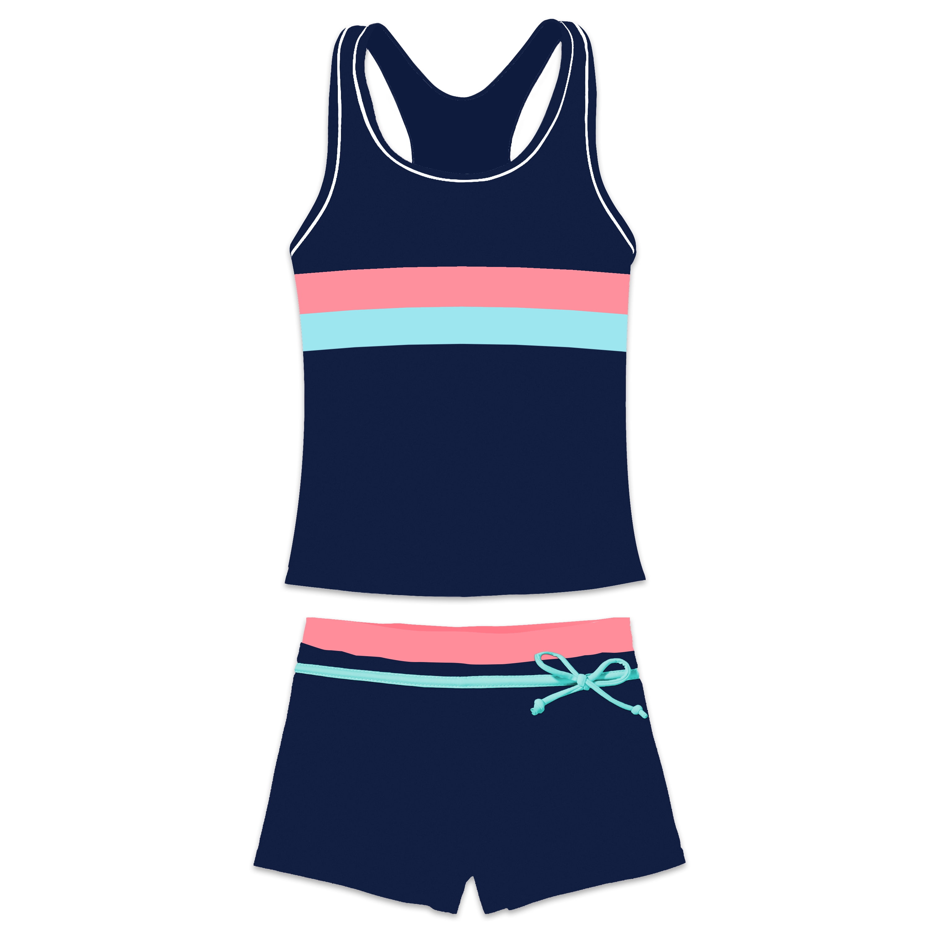 PROALLO Girls Bathing Suits TwoPiece Swimsuit with Boyshorts Vest