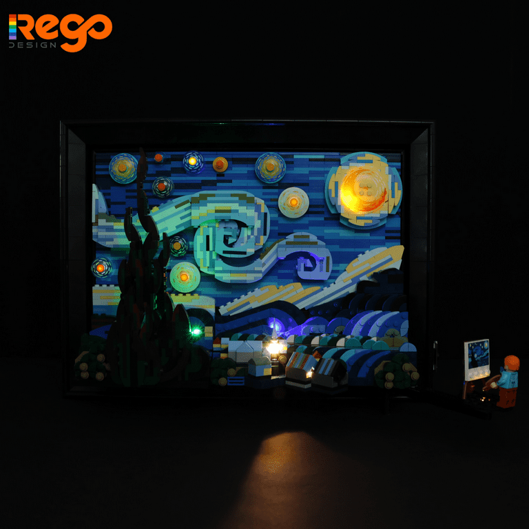 Vincent Van Gogh Starry Night Lego, Lego Starry Night Light Kit