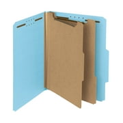 Smead 100% Recycled Pressboard Classification Folder 2 Dividers 2" Expansion Letter Blue (14021)