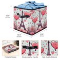 thumbnail image 3 of Eiffel Tower Large Capacity Foldable Storage Container Basket with Handle, 10.8"x10.5"x10.6" Storage Box Bin, 3 of 6