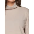 thumbnail image 5 of RBX Active Women's Jacquard Textured Lightweight Mock Cowl Neck Pullover, 5 of 8