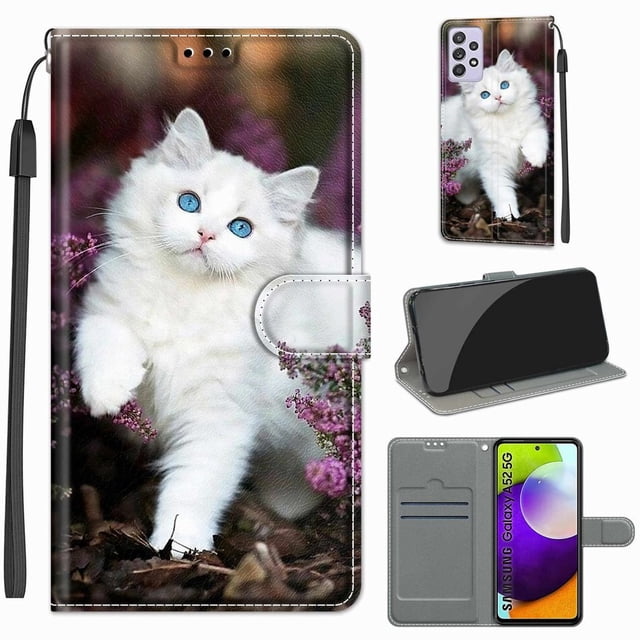 Bonita funda de libro pintada ultradelgada para Samsung Galaxy S22 S21 Ultra S20 FE S10 Plus S8 Cat Panda Man Lady Protect Phone Capa D08G qiuyongming unisex
