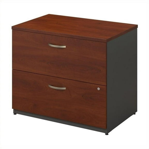 Pemberly Row 36"W 2-Drawers Lateral File in Hansen Cherry - Engineered Wood