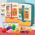 thumbnail image 1 of 39pcs/set Kids Kitchen Toy Refrigerator Mini Kitchen Food Pretend Play Set Refrigerator With Ice Dispenser Pretend Play Appliance, 1 of 4