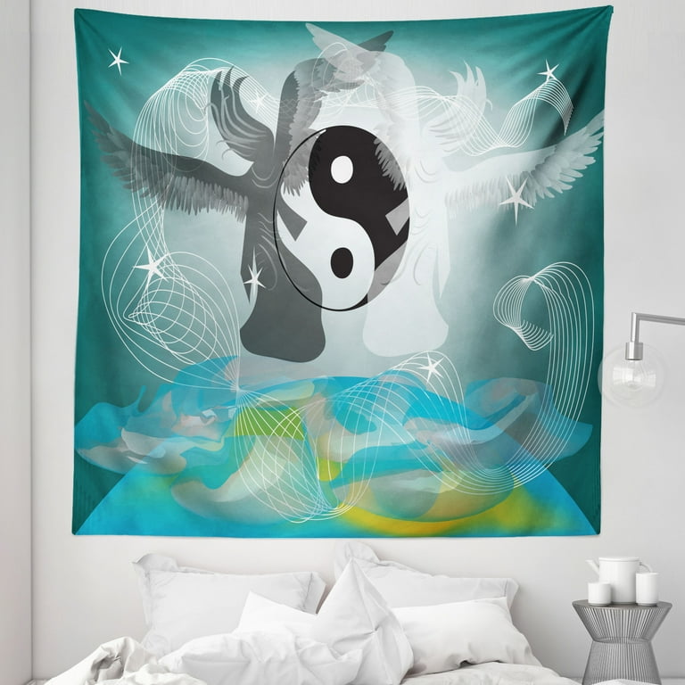 Yin yang wall tapestry hotsell